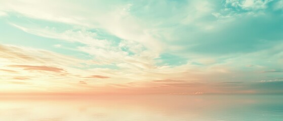 Naklejka na ściany i meble Serene Sunset Over Calm Ocean Waters
