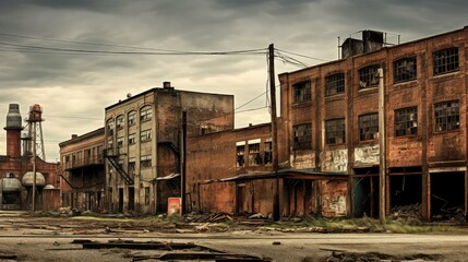 Fototapeta premium mill old industrial buildings