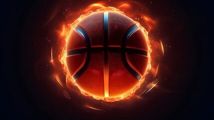 Basketball background, the charm and magic of basketball