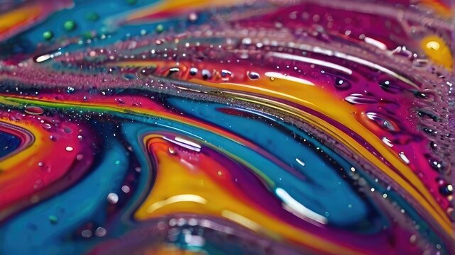 ranbow flow liquid water background 