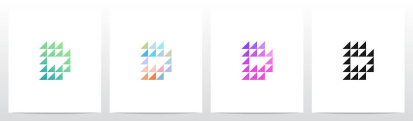 Right Triangles Letter Logo Design D