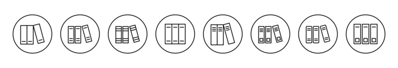 Library icon set vector. education sign and symbol