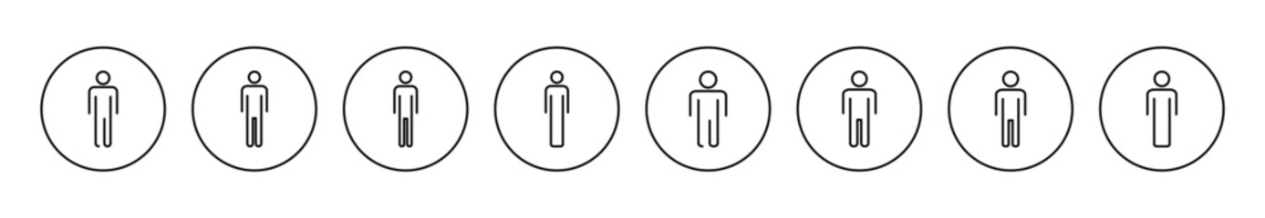Man icon set vector. male sign and symbol. human symbol