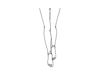 Woman Legs Single Line Drawing Ai, EPS, SVG, PNG, JPG zip file