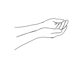 Hands, Signs Single Line Drawing Ai, EPS, SVG, PNG, JPG zip file