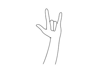 Hands, Signs Single Line Drawing Ai, EPS, SVG, PNG, JPG zip file