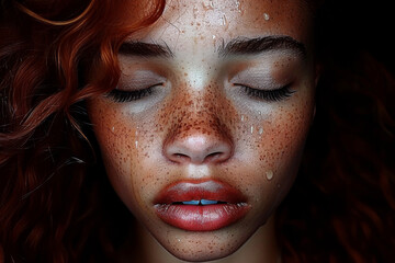 Perfect Red Head Black Face Girl