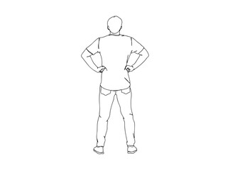 Man, Boy Dresses, Clothing Single Line Drawing Ai, EPS, SVG, PNG, JPG zip file