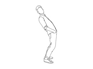 Man, Boy Dresses, Clothing Single Line Drawing Ai, EPS, SVG, PNG, JPG zip file