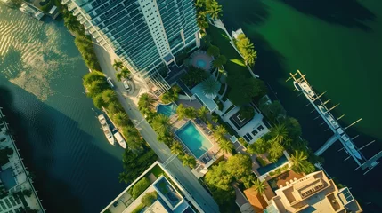 Cercles muraux Atlantic Ocean Road Aerial view of Miami