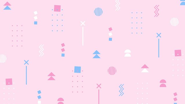 Pastel Geometric Motion Background Material