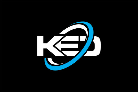 KED creative letter logo design vector icon illustration