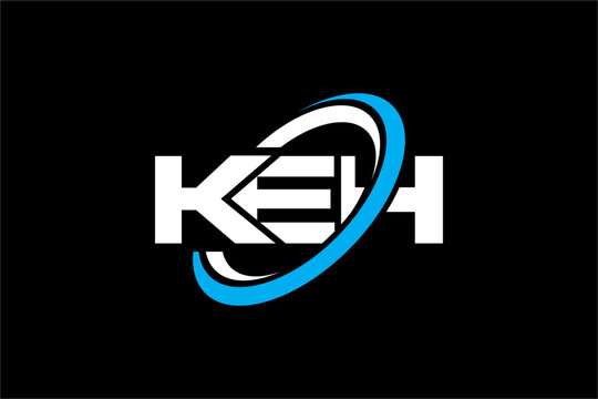 KEH creative letter logo design vector icon illustration