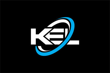 KEL creative letter logo design vector icon illustration