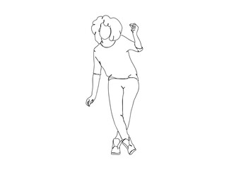 woman, Girl Dresses, Clothing Single Line Drawing Ai, EPS, SVG, PNG, JPG zip file