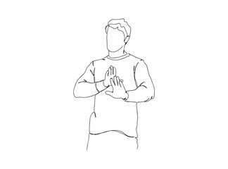 Man, Boy Dresses, Clothing Single Line Drawing Ai, EPS, SVG, PNG, JPG zip file