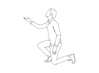 Man, Boy Dresses, Clothing Single Line Drawing Ai, EPS, SVG, PNG, JPG zip file