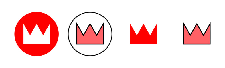 Crown icon set illustration. crown sign and symbol