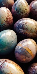 closeup ester eggs vertical background