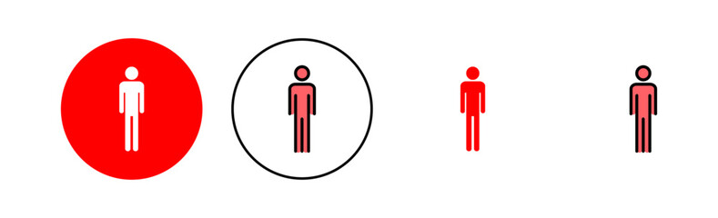 Man icon set illustration. male sign and symbol. human symbol