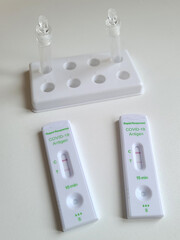 Diagnostics home test strip coronavirus Covid-19 rapid antigen test