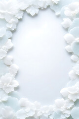 Naklejka premium white jade flowers background