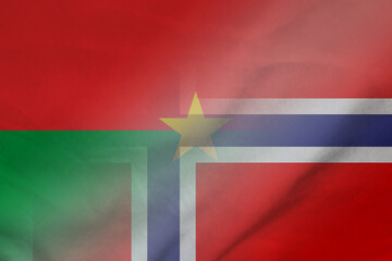 Burkina Faso and Norway state flag transborder negotiation NOR BFA