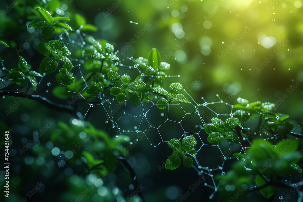 Poster green nanotechnology applications developing environmentally friendly materials and processes. conce