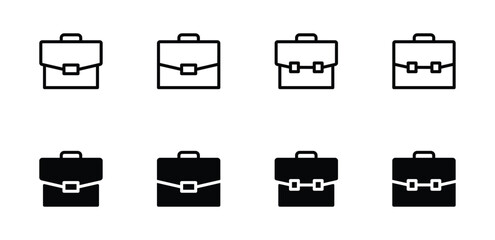 briefcase icon set vector illustration