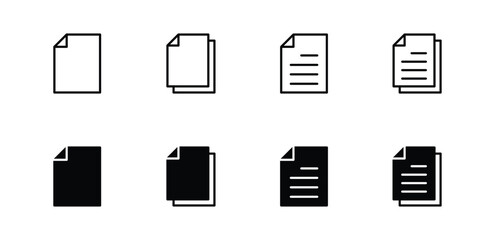 Document icon set vector illustration for website 