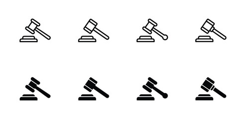 Gavel icon vector, judge gavel icon vector illustration