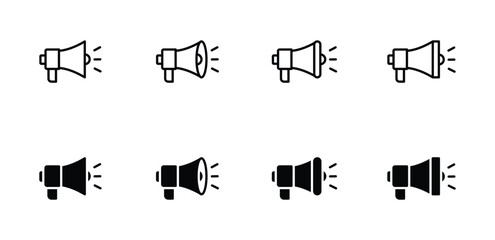 Megaphone icon set vector illustration