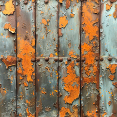 Corroded Metal with patina and rust, seamless tile, ai generated
