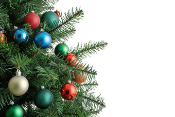 a Christmas tree  isolated on transparent and white background.PNG image	