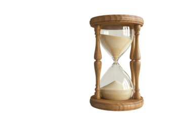 hourglass isolated on transparent and white background.PNG image