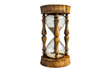 hourglass isolated on transparent and white background.PNG image	