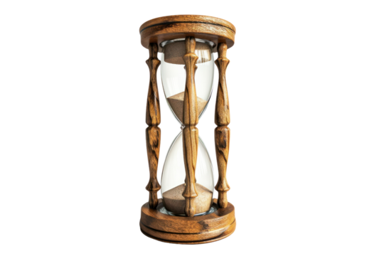 hourglass isolated on transparent and white background.PNG image
