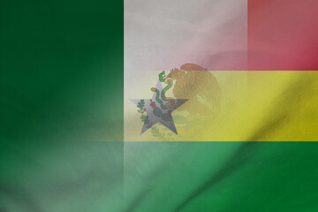 Mexico and Ghana national flag transborder relations GHA MEX