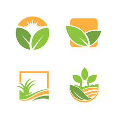 Farm Food, agricultural logo collection