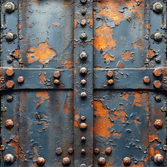 Corroded Metal with patina and rust, seamless tile, ai generated