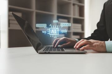 Creating a data set for AI generated to follow human-input instructions, using artificial intelligence technology to help reduce business processes. Artificial intelligence and AI technology concept.