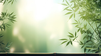 Fototapeta premium Spring season, vibrant green background