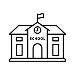 School Building icon vector design templates simple and modern