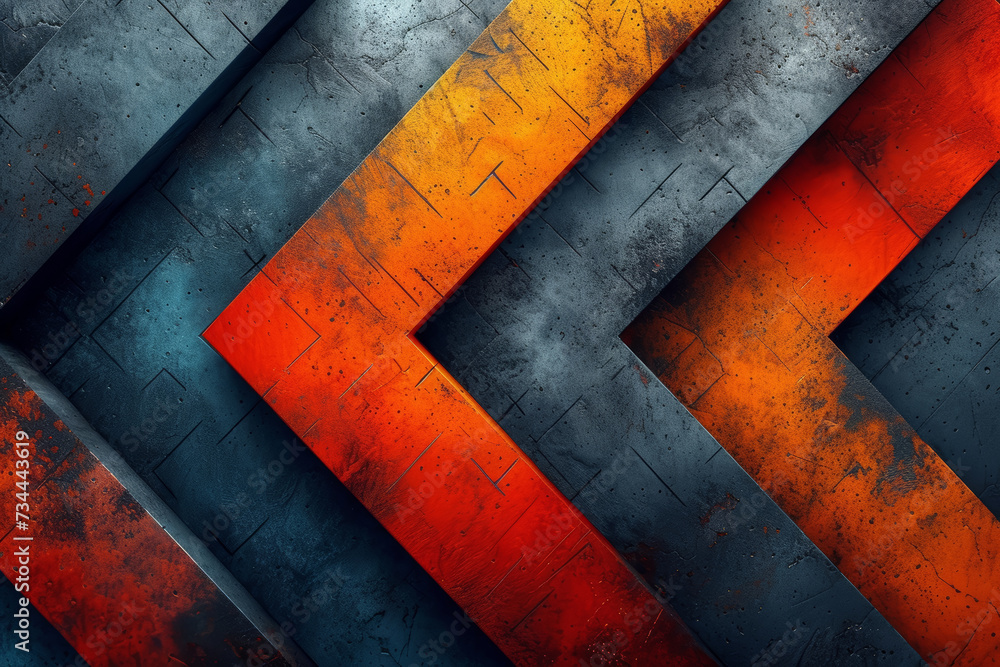 Poster a dynamic vector pattern of intertwining arrows, symbolizing progress, direction, and the interconne