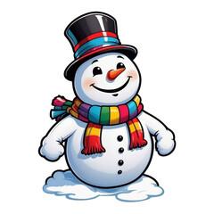 cute cartoon snowman