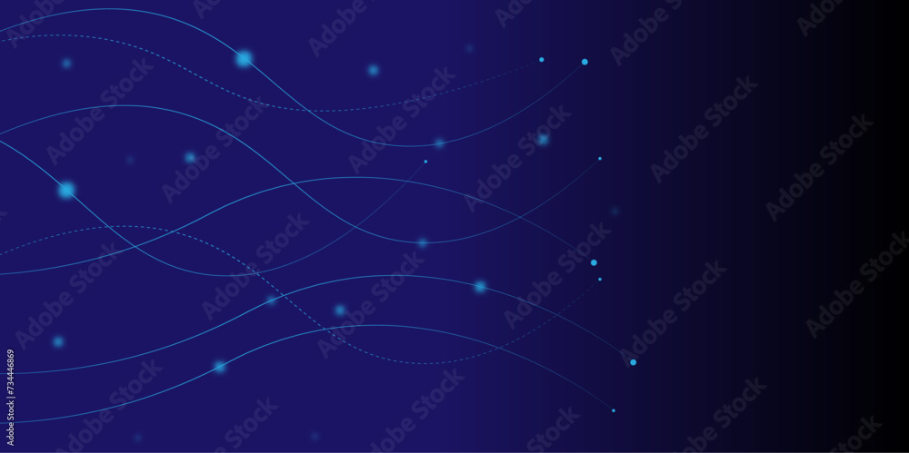 Poster artificial intelligence and network connection concept with glowing neural. global communication tec