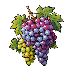 fresh and sweet grapes, vines,