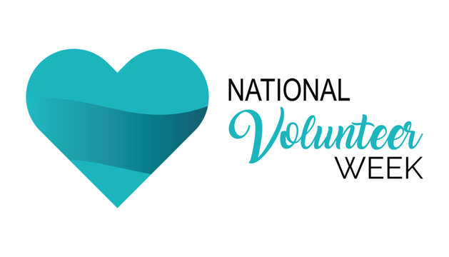 National Volunteer Week observed every year in April. Holiday, poster, card and background vector illustration design.