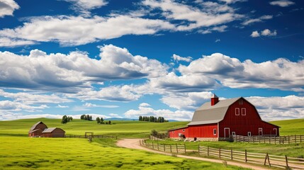 Fototapeta premium crops wyoming farm