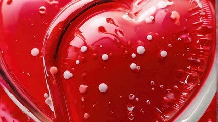 red heart with drops